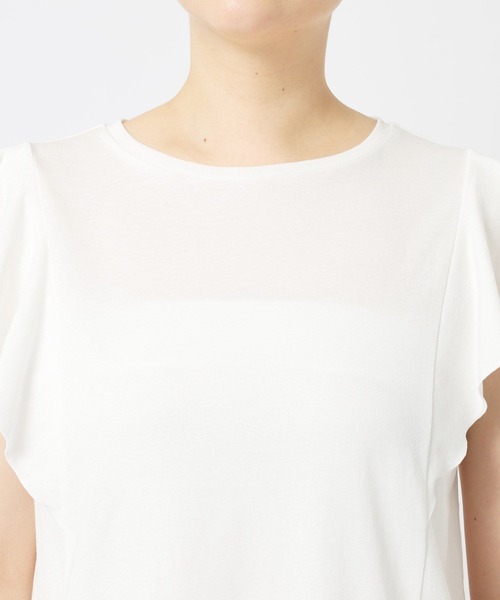 BARNYARDSTORM（バンヤードストーム）の「BARNYARDSTORM / ラッフルプルオーバー（Tシャツ/カットソー・レディース・ホワイト/カーキ/ブラック/パープル・FREE）」の5枚目の写真