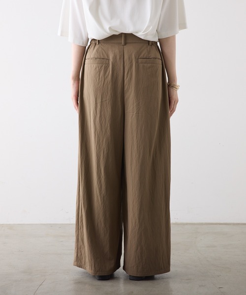 PUAL CE CIN（ピュアルセシン）の「レーヨンナイロンラップワイドスラックスパンツ（スラックス・レディース・キャメル/ブラック・FREE）」の22枚目の写真