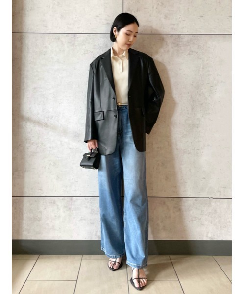 Mila Owen（ミラオーウェン）の「フェイクレザーオーバーサイズ