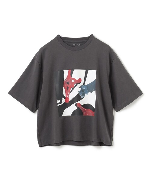 UNFILO(アンフィーロ)の「【Lee Izumida×UNFILO】プリント Tシャツ(Tシャツ/カットソー・レディース・グレー系2/ホワイト系2/ホワイト系1/グレー系1/ホワイト系3/グレー系3・M2/MEDIUM)」の22枚目の写真