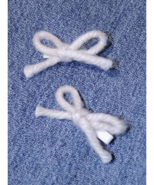 jouetie(ジュエティ)の「ニットリボンピン(ヘアピン・レディース・ブラック/アイボリー・FREE)」の2枚目の写真