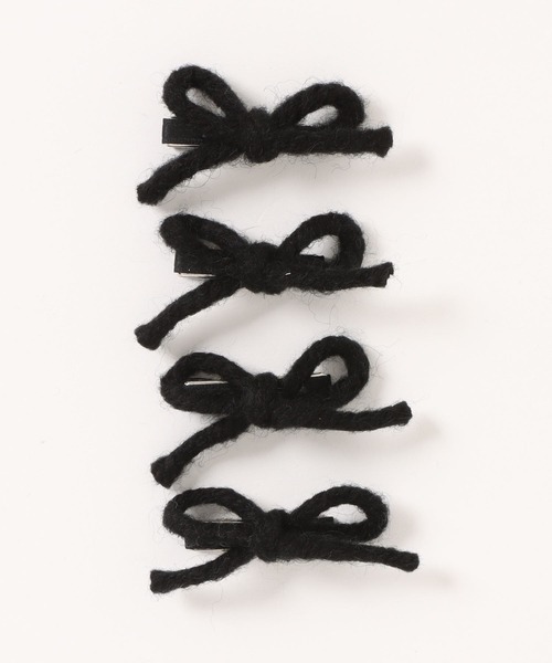 jouetie(ジュエティ)の「ニットリボンピン(ヘアピン・レディース・ブラック/アイボリー・FREE)」の5枚目の写真