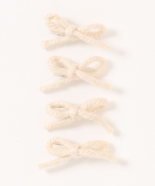 jouetie(ジュエティ)の「ニットリボンピン(ヘアピン・レディース・ブラック/アイボリー・FREE)」の6枚目の写真