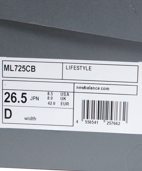 niko and...（ニコアンド）の「【New Balance(ニューバランス)】ML725（スニーカー・メンズ・ブラック/オフホワイト・27.5/26.5）」の15枚目の写真