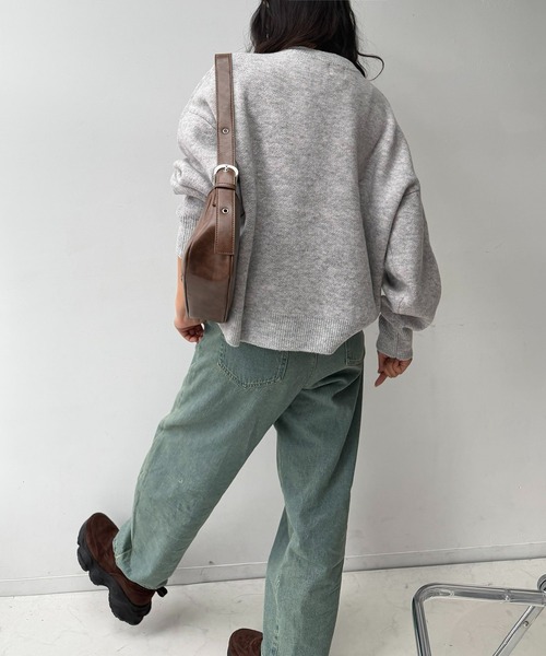 AS KNOW AS plus(アズノゥアズプラス)の「◇カレッジロゴジャガードニットプルオーバー【UNISEX ITEM】(ニット/セーター・レディース・ベージュ/オートミール/ネイビー/グレー/グリーン/グリーン系1/ベージュ系1/ネイビー系1/ブラウン系2/グレー系2/ベージュ系2・FREE)」の12枚目の写真