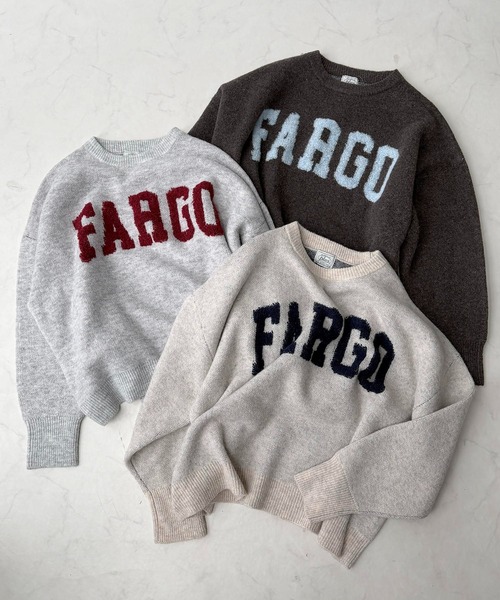AS KNOW AS plus(アズノゥアズプラス)の「◇カレッジロゴジャガードニットプルオーバー【UNISEX ITEM】(ニット/セーター・レディース・ベージュ/オートミール/ネイビー/グレー/グリーン/グリーン系1/ベージュ系1/ネイビー系1/ブラウン系2/グレー系2/ベージュ系2・FREE)」の14枚目の写真