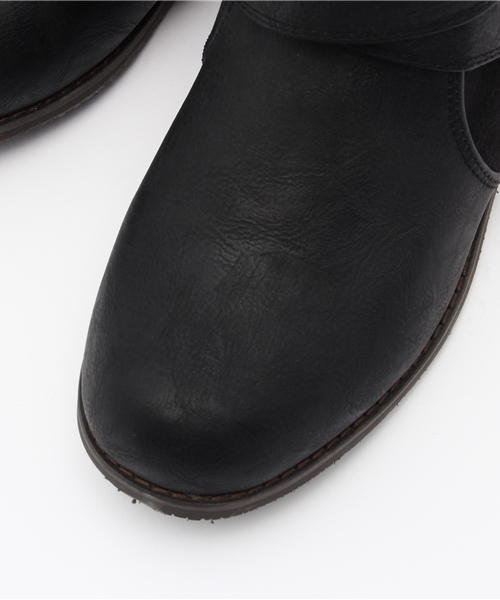 Noubel Voug Relax（ヌーベルヴォーグリラックス）の「Noubel Voug Relax(ヌーベル　ヴォーグ　リラックス)/異素材ツートーンアンクルベルトショートブーツ（ブーツ・レディース・グレー系その他/ベージュ系その他/ブラック・M/LL/L/S）」の9枚目の写真