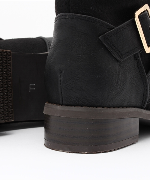 Noubel Voug Relax（ヌーベルヴォーグリラックス）の「Noubel Voug Relax(ヌーベル　ヴォーグ　リラックス)/異素材ツートーンアンクルベルトショートブーツ（ブーツ・レディース・グレー系その他/ベージュ系その他/ブラック・M/LL/L/S）」の12枚目の写真