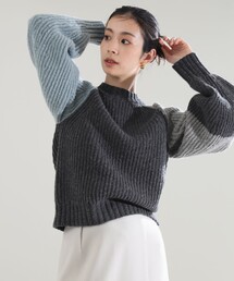 Demi-Luxe BEAMS | AK+1 / カラー ブロック ニット(ニット/セーター)