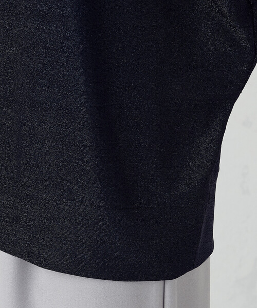 COMME CA ISM(コムサイズム)の「きらきらラメ 5分袖 ドルマンスリーブカットソー(Tシャツ/カットソー・レディース・ブラック/ネイビー・LARGE/MEDIUM)」の14枚目の写真