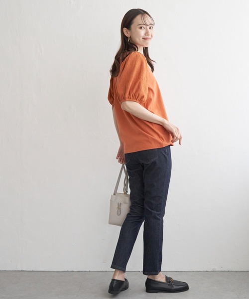 ikka(イッカ)の「GOKU楽ストレッチスキニーパンツ(その他パンツ・レディース・ブラック/ベージュ/ネイビー/梅/ブルー/ダークグリーン・L/M/S)」の22枚目の写真