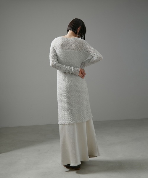 SALON adam et rope'(サロン アダム エ ロペ)の「【NIPPON CULTURE】クラウドレースワンピース(ワンピース・レディース・ライトグレー/オフホワイト/ブラック・FREE)」の5枚目の写真