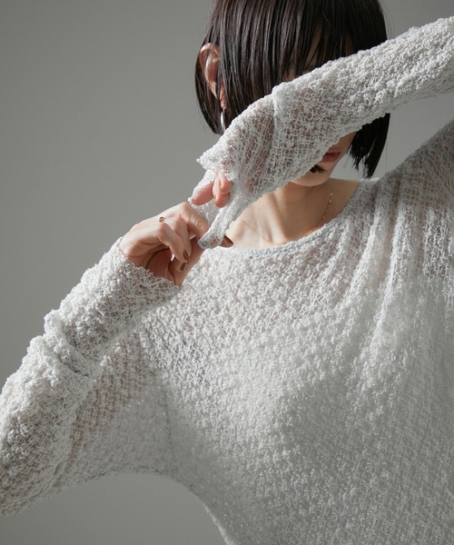 SALON adam et rope'(サロン アダム エ ロペ)の「【NIPPON CULTURE】クラウドレースワンピース(ワンピース・レディース・ライトグレー/オフホワイト/ブラック・FREE)」の9枚目の写真