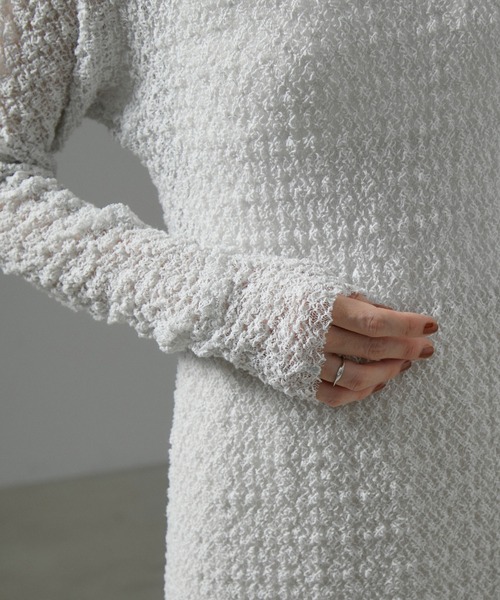 SALON adam et rope'(サロン アダム エ ロペ)の「【NIPPON CULTURE】クラウドレースワンピース(ワンピース・レディース・ライトグレー/オフホワイト/ブラック・FREE)」の17枚目の写真