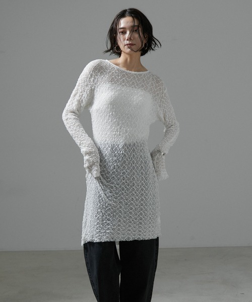 SALON adam et rope'(サロン アダム エ ロペ)の「【NIPPON CULTURE】クラウドレースワンピース(ワンピース・レディース・ライトグレー/オフホワイト/ブラック・FREE)」の21枚目の写真