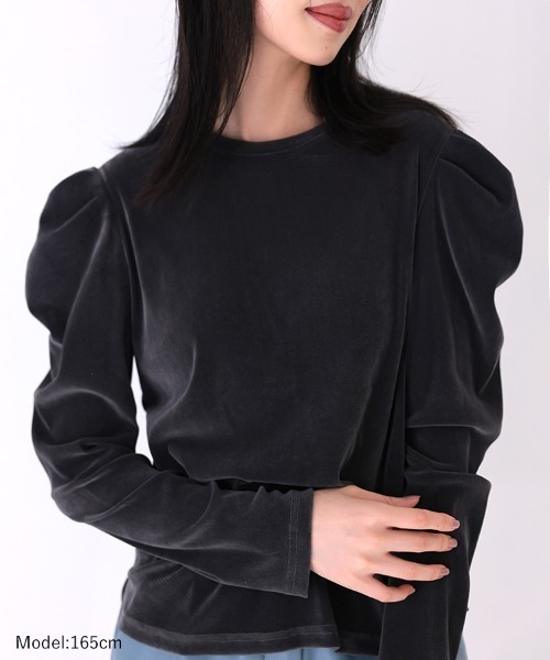DONOBAN（ドノバン）の「フロッキーメッシュトップス（その他トップス・レディース・アイボリー/ネイビー/チャコール/ブラウン/ピンク・ONE）」の11枚目の写真