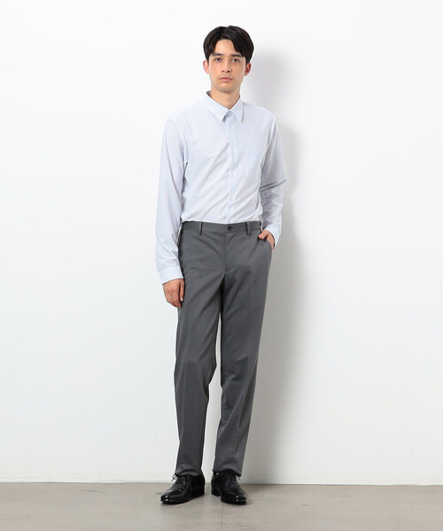 COMME CA ISM(コムサイズム)の「トリコットストライプ レギュラーカラー ドレスシャツ(ビジネスシャツ・メンズ・ネイビー・SMALL/MEDIUM/LARGE/X-LARGE)」の2枚目の写真