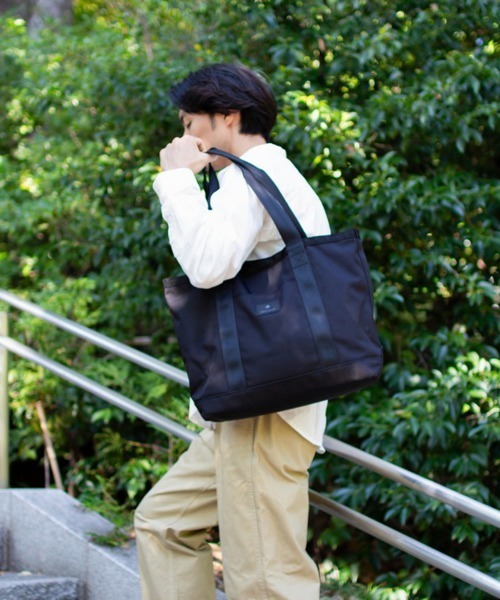 Snow Peak(スノーピーク)の「Noasobi Explorer Tote Bag M / オンライン限定 トートバッグ シンプル(トートバッグ・メンズ・ブラック・ONE SIZE)」の6枚目の写真