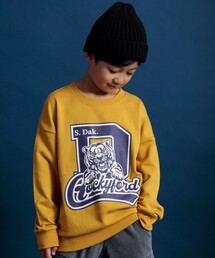 Brook™ ネイビー スウェット 黄色ロゴ FORGET NEVER/フォーゲットネバー ヘビーウェイト 裏起毛 メンズ