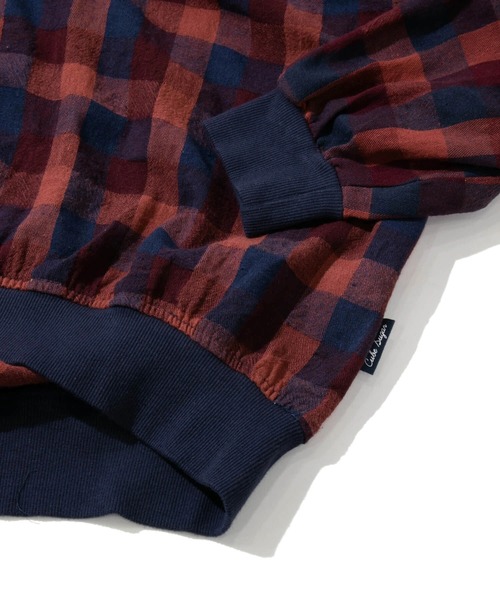 CUBE SUGAR/キューブシュガー　チェックリブVネックカーディガン