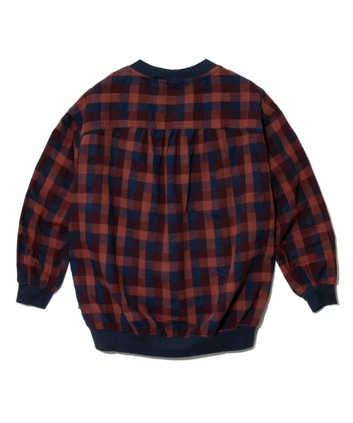 CUBE SUGAR/キューブシュガー　チェックリブVネックカーディガン