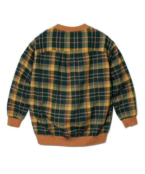 CUBE SUGAR/キューブシュガー　チェックリブVネックカーディガン