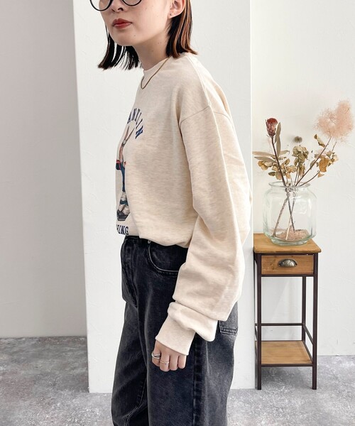 fredy emue（フレディエミュ）の「【Franklin Climbing/ フランクリン クライミング】うさぎスキー クルーネックスウェット（スウェット・レディース・アイボリー/ライトグレー/チャコールグレー・38）」の9枚目の写真