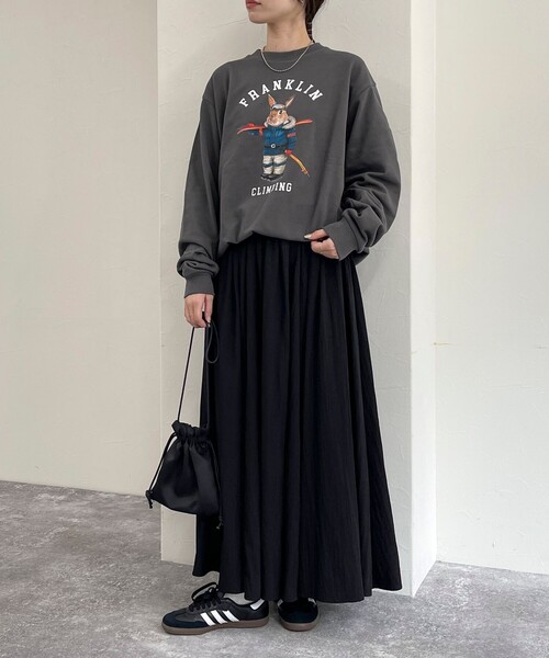 fredy emue（フレディエミュ）の「【Franklin Climbing/ フランクリン クライミング】うさぎスキー クルーネックスウェット（スウェット・レディース・アイボリー/ライトグレー/チャコールグレー・38）」の16枚目の写真