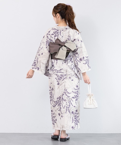 ソウビエン 浴衣 セパレート 3点セット セール】2wayセパレート浴衣3点セット （上着＋ワンピース＋帯