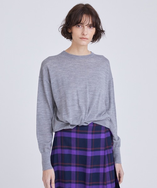 HOUSE OF LOTUS（ハウスオブロータス）の「スーパー120メリノツイストニット（ニット/セーター・レディース・ブラック/グレー系その他/ピンクベージュ/ブルー・M）」の2枚目の写真