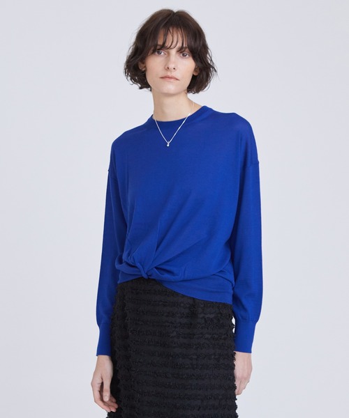 HOUSE OF LOTUS（ハウスオブロータス）の「スーパー120メリノツイストニット（ニット/セーター・レディース・ブラック/グレー系その他/ピンクベージュ/ブルー・M）」の3枚目の写真