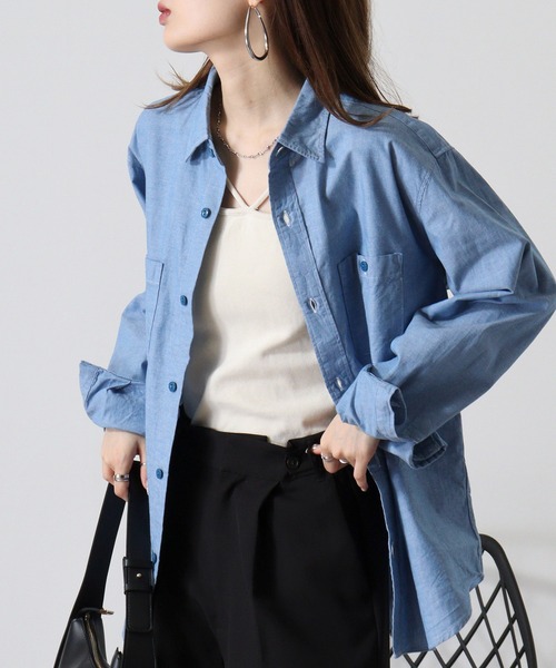 FUNALIVE（ファンアライブ）の「ALCARZA ダンガリーワークシャツ（シャツ/ブラウス・メンズ・ホワイト/ブルー/ネイビー/ブラック・XL/M/L）」の16枚目の写真