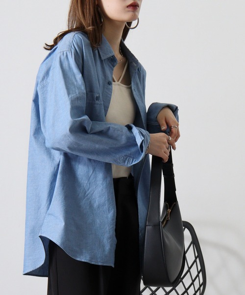 FUNALIVE（ファンアライブ）の「ALCARZA ダンガリーワークシャツ（シャツ/ブラウス・メンズ・ホワイト/ブルー/ネイビー/ブラック・XL/M/L）」の15枚目の写真