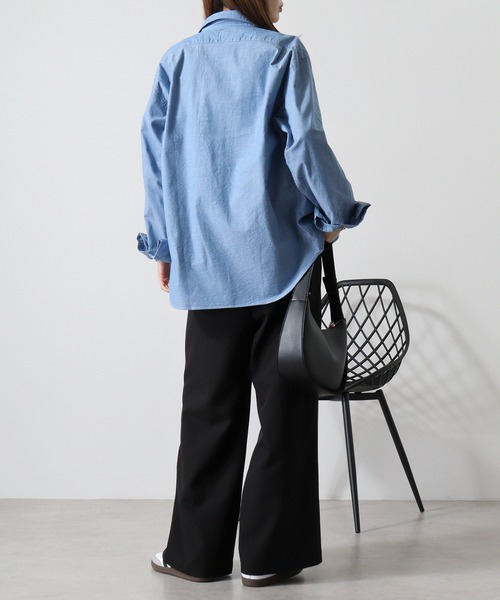 FUNALIVE（ファンアライブ）の「ALCARZA ダンガリーワークシャツ（シャツ/ブラウス・メンズ・ホワイト/ブルー/ネイビー/ブラック・XL/M/L）」の18枚目の写真