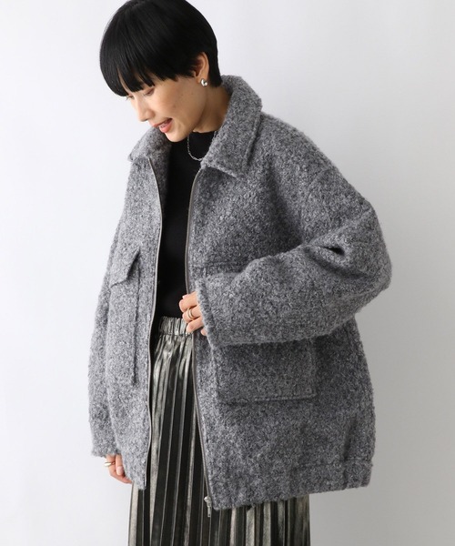 LEPSIM（レプシィム）の「プードルブークレーブルゾン　147749（ブルゾン・レディース・グレー/チャコールグレー/ダークブラウン・FREE）」の4枚目の写真