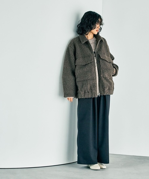 LEPSIM（レプシィム）の「プードルブークレーブルゾン　147749（ブルゾン・レディース・グレー/チャコールグレー/ダークブラウン・FREE）」の16枚目の写真