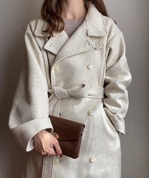 FILLOU（FILLOU）の「スタンドネックウールライクコート（ステンカラーコート）」