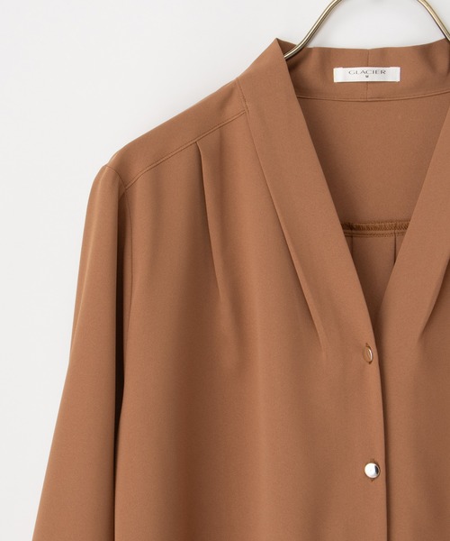 抗菌防臭】Vネックブラウス（シャツ/ブラウス）｜Honeys（ハニーズ