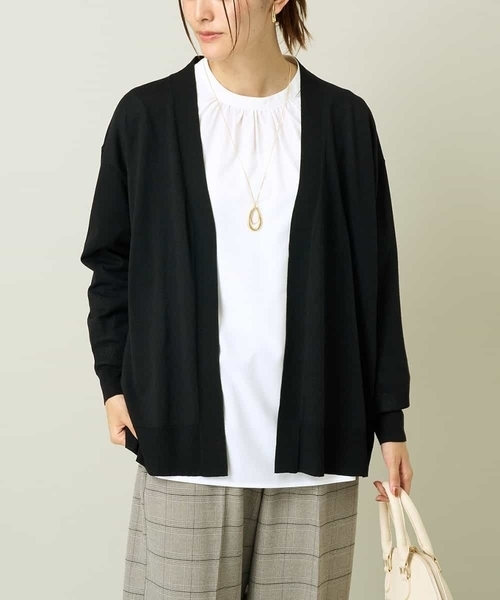 a.v.v（アーヴェヴェ）の「トッパーカーディガン（カーディガン/ボレロ・レディース・モカ/ブラック・34/38/36/42/40）」の2枚目の写真
