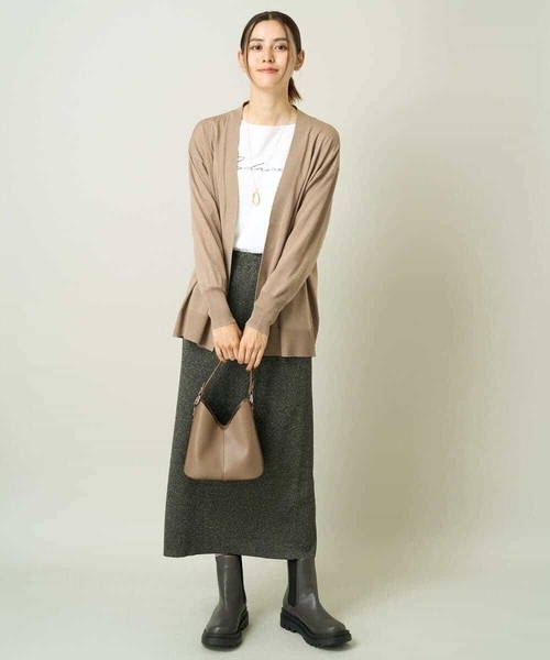 a.v.v（アーヴェヴェ）の「トッパーカーディガン（カーディガン/ボレロ・レディース・モカ/ブラック・34/38/36/42/40）」の18枚目の写真