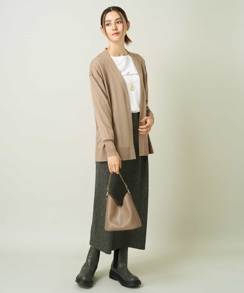 a.v.v（アーヴェヴェ）の「トッパーカーディガン（カーディガン/ボレロ・レディース・モカ/ブラック・34/38/36/42/40）」の19枚目の写真