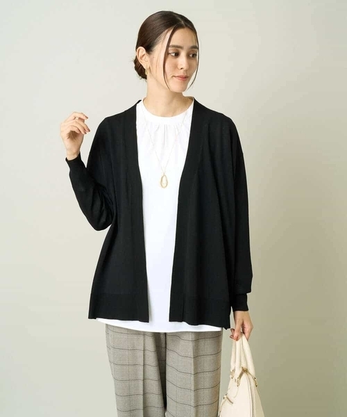 a.v.v（アーヴェヴェ）の「トッパーカーディガン（カーディガン/ボレロ・レディース・モカ/ブラック・34/38/36/42/40）」の4枚目の写真