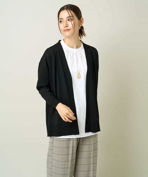 a.v.v（アーヴェヴェ）の「トッパーカーディガン（カーディガン/ボレロ・レディース・モカ/ブラック・34/38/36/42/40）」の5枚目の写真