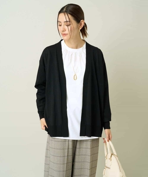 a.v.v（アーヴェヴェ）の「トッパーカーディガン（カーディガン/ボレロ・レディース・モカ/ブラック・34/38/36/42/40）」の6枚目の写真
