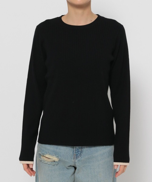 LOWRYS FARM（ローリーズファーム）の「ハイショクニットプルオーバーＬＳ　116694（ニット/セーター・レディース・ブラック系その他/ブラック/カーキ/アイボリー・FREE）」の12枚目の写真