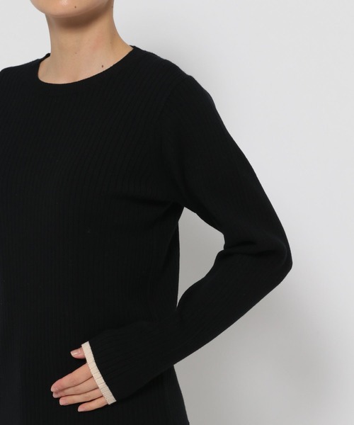 LOWRYS FARM（ローリーズファーム）の「ハイショクニットプルオーバーＬＳ　116694（ニット/セーター・レディース・ブラック系その他/ブラック/カーキ/アイボリー・FREE）」の5枚目の写真