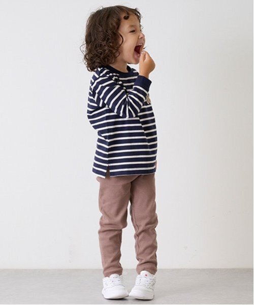 petit main（プティマイン）の「【プティプラ】BOYS10分丈レギンス（レギンス/スパッツ・キッズ・ブルー/ネイビー/ブラウン/ブラック/ライトカーキ/マルチ/トップグレー・80ｃｍ/90cm/100cm/110cm/120cm/130cm）」の3枚目の写真