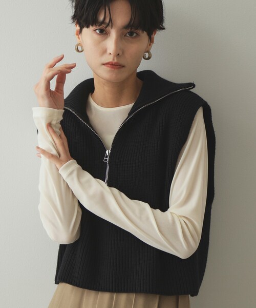 セール】《CLASSY掲載》シアーベロアトップス【洗濯機洗い可】（T