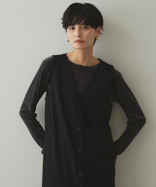 セール】《CLASSY掲載》シアーベロアトップス【洗濯機洗い可】（T