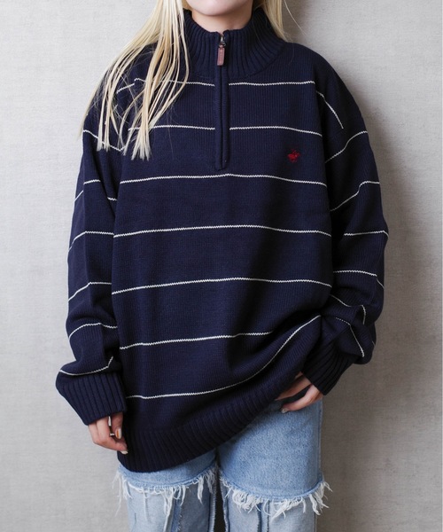 BEVERLY HILLS POLO CLUB(ビバリーヒルズポロクラブ)の「BEVERLY HILLS POLO CLUB / ハーフZIPニットPO / 4422-5751(ニット/セーター・レディース・ブラック系その他/ブルー系その他/モカ/ブラック/アイボリー/ワイン・X-LARGE)」の5枚目の写真